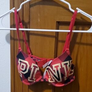 Pink Victoria's Secret Plaid Bra